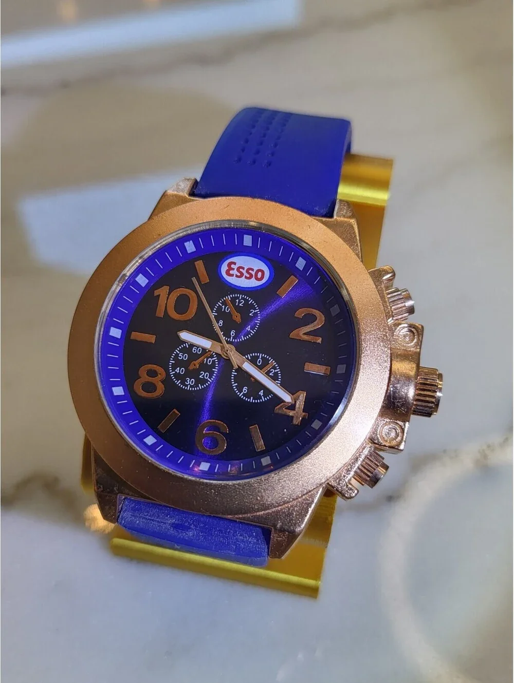 Men's Quartz Watch Working New Battery Automobilia 46mm ESSO Gasoline Working